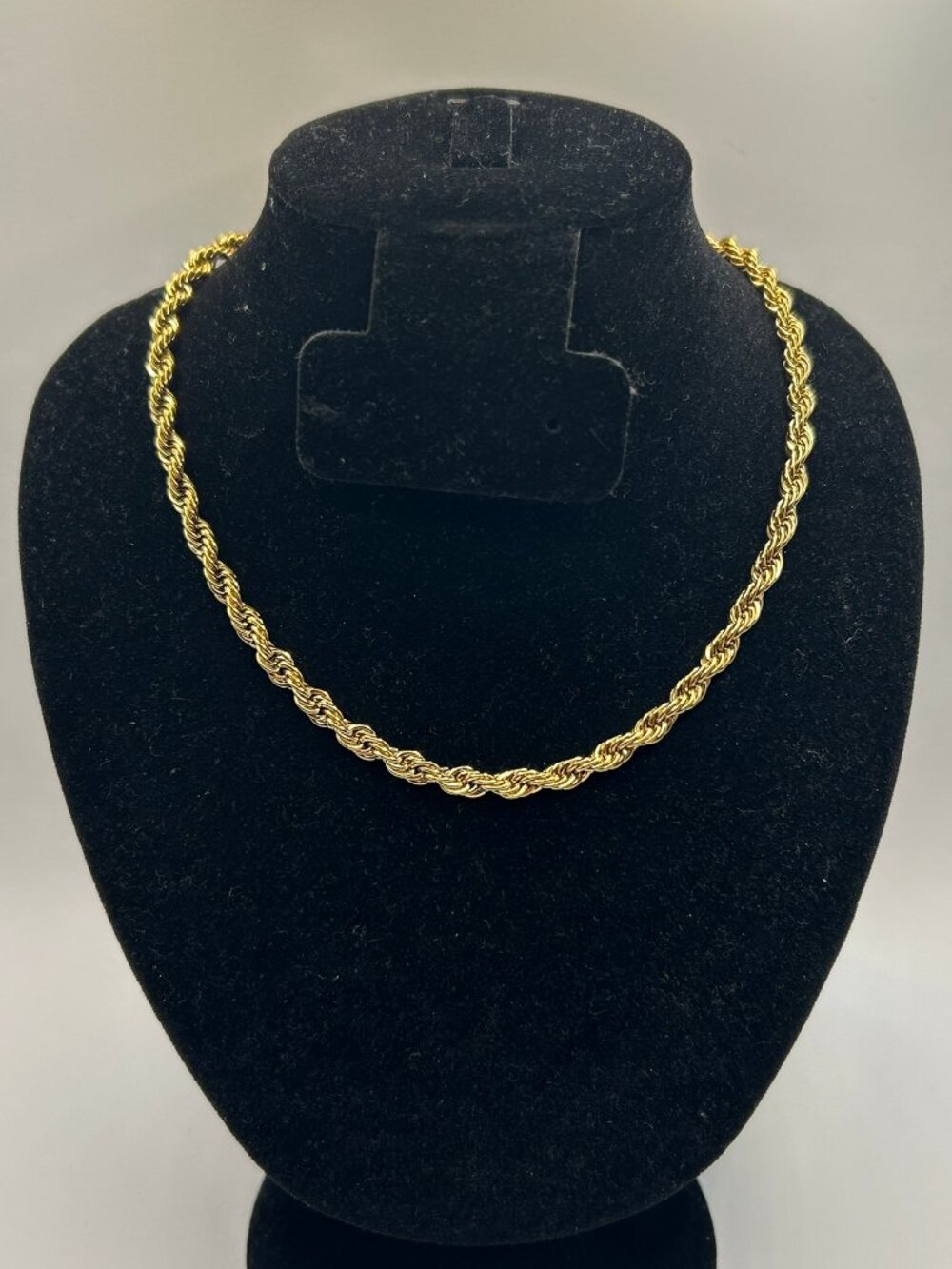 5mm Rope Chain Real Gold 18 Inch Plated Everyday Versatile Minimalist Solid